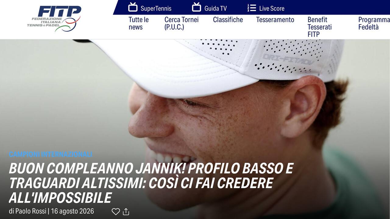 Il talento che ha conquistato la nazione: Sinner compie gli anni mentre l'Italia lo celebra come simbolo del rinascimento tennistico