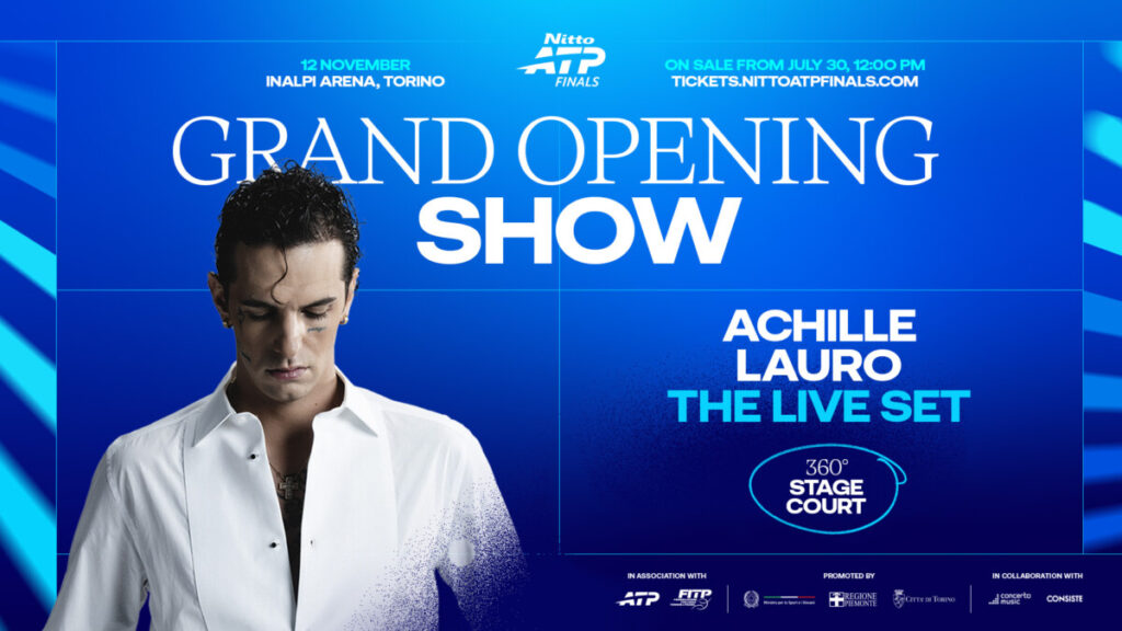 Torino si prepara alla grande festa del tennis: Achille Lauro illuminerà l'inaugurazione delle ATP Finals
